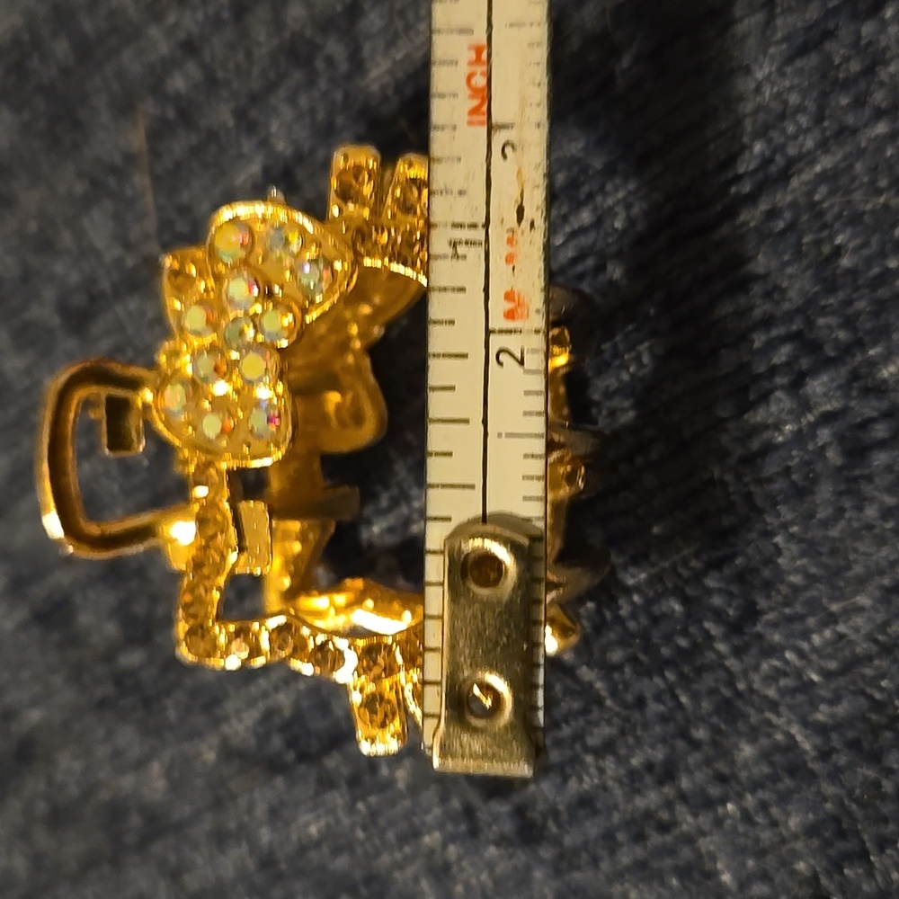 Gold & Pink Rhinestone New Hello Kitty Hair Claw Clips Set - Picture 4 of 4